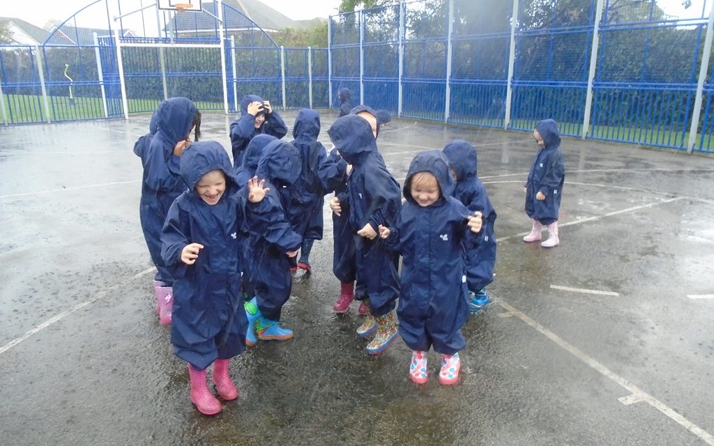 Rain does not stop play for Langar School pupils
