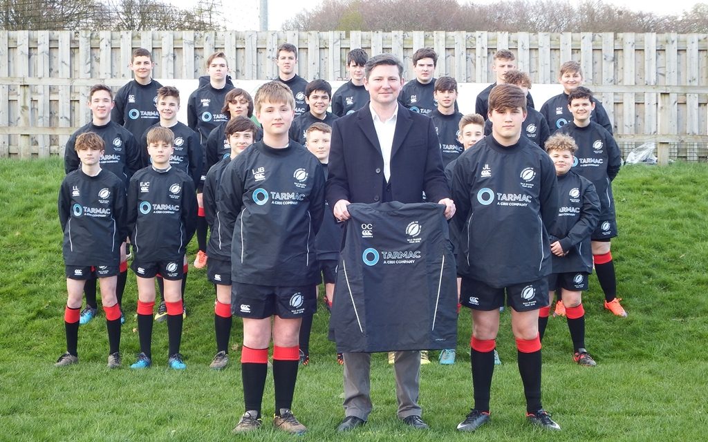 Tarmac support boosts young Berwickshire Rugby Team