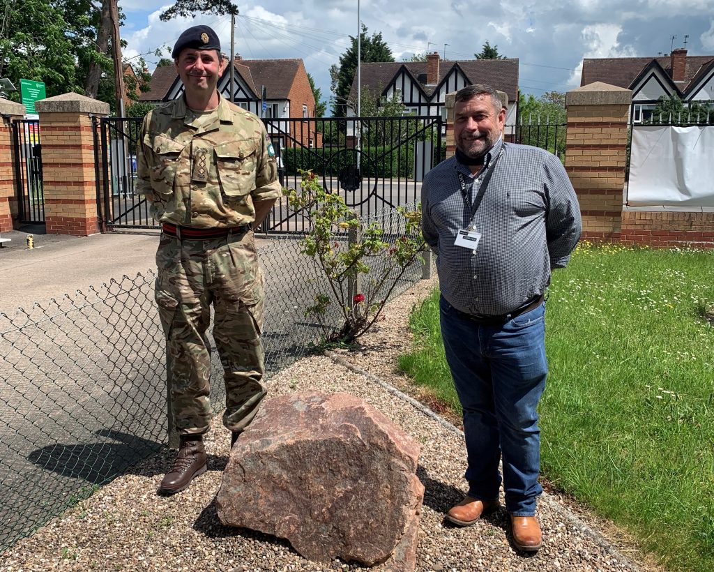 Mountsorrel Quarry donates memorial stone to Loughborough Army Reserve Centre