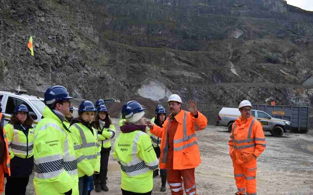 Tarmac hosts visit to Swinden Quarry from the Environment Agency