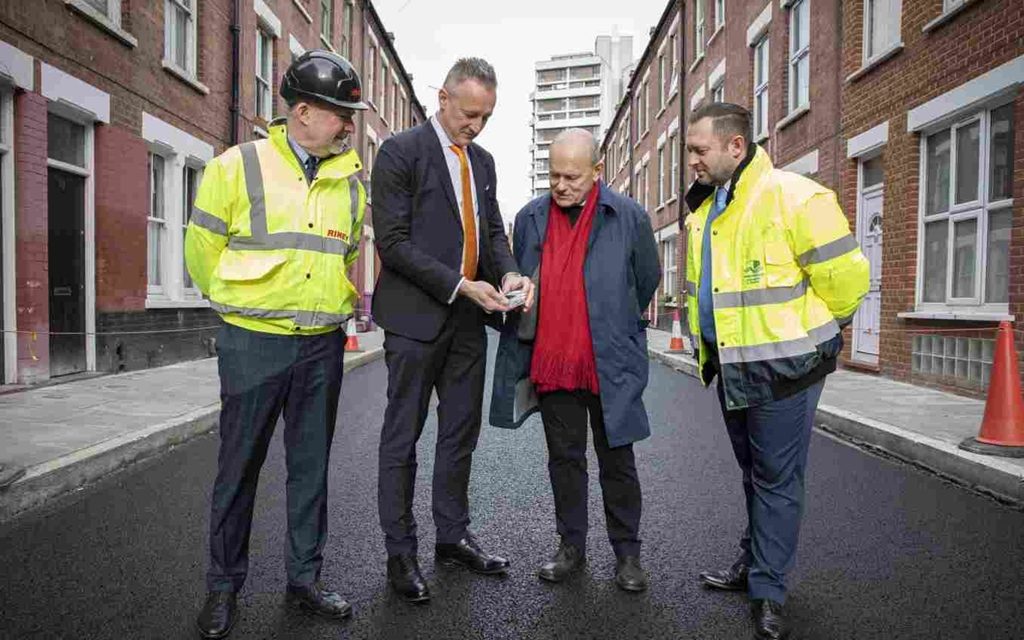 London’s first recycled ‘rubber road’ is laid in Tower Hamlets