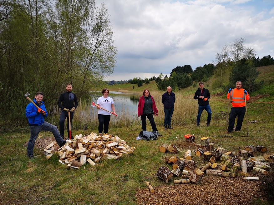 Tarmac employees enjoy volunteering day with Cheshire Wildlife Trust