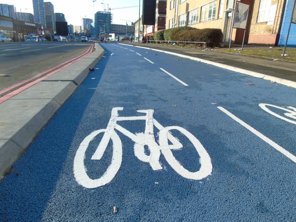 Bicycles, bitumen and blue asphalt: supporting Birmingham’s cycling revolution