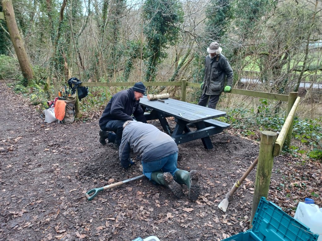 Tarmac helps to replace stolen picnic tables at Coed y Felin beauty spot