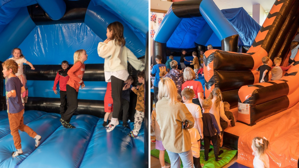 Tarmac bounces into action with donation towards Coronation Fete