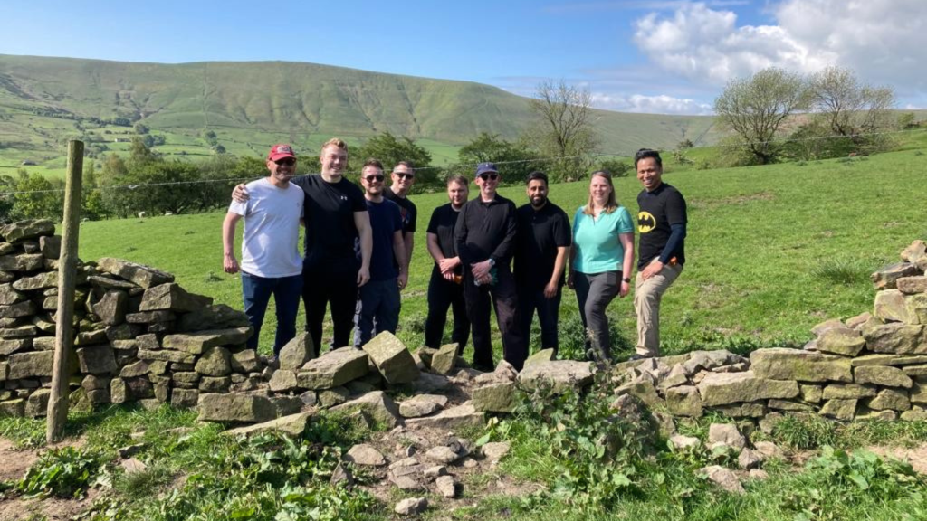 Tarmac’s finance team take away the sums for the day, to multiply their volunteering efforts in the Peak District