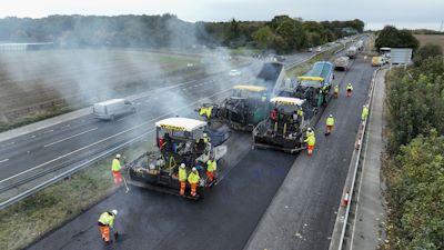 A68 low carbon asphalt trial