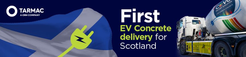 Scotland's first electric concrete mixer